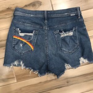 MOTHER Denim Shorts Frayed — size 29